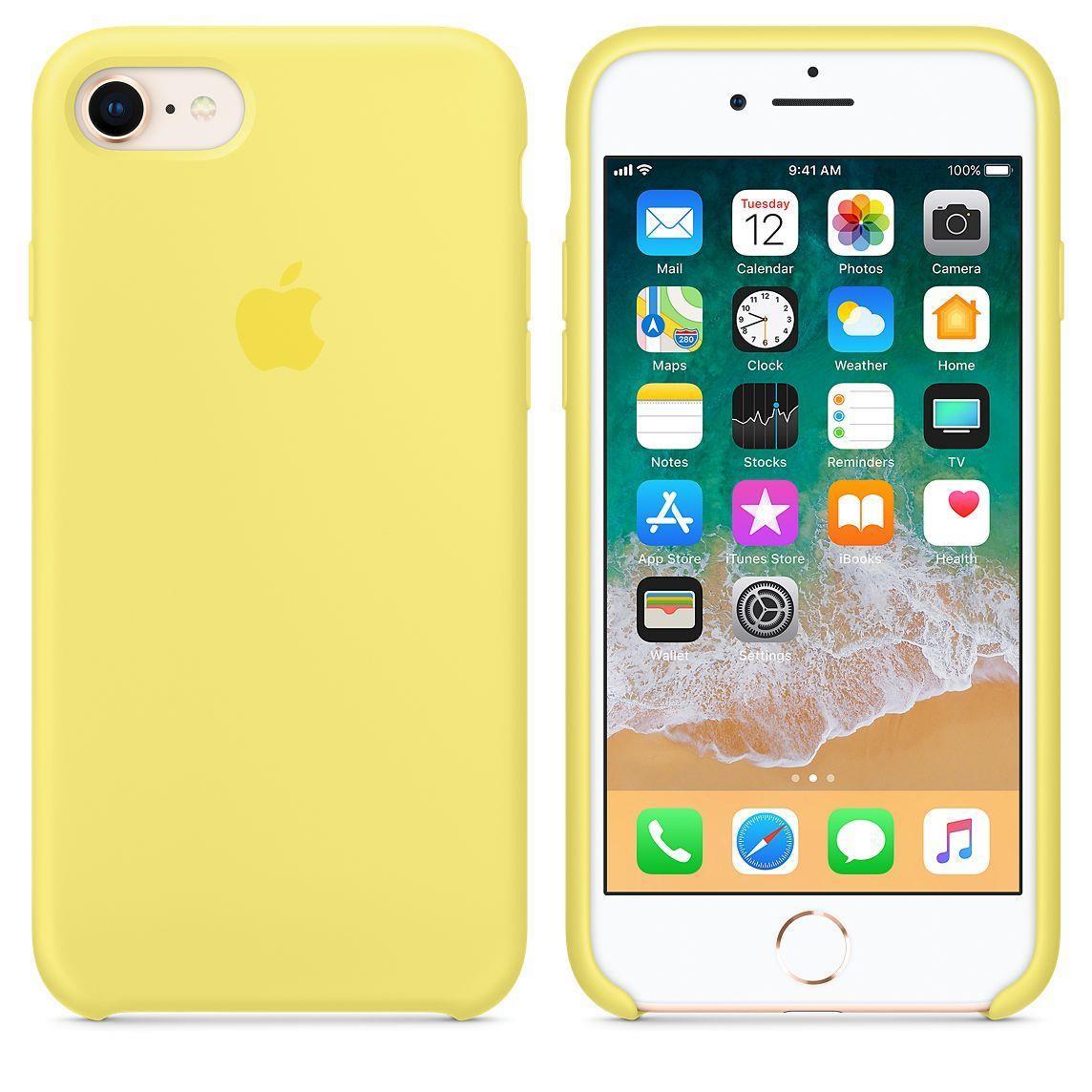 Funda de silicona de doble capa iPhone 8 Plus / 7 Plus (amarillo/negro) 