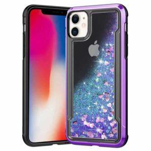 iPhone 11 | Protector liquido escarchado 3D purpura