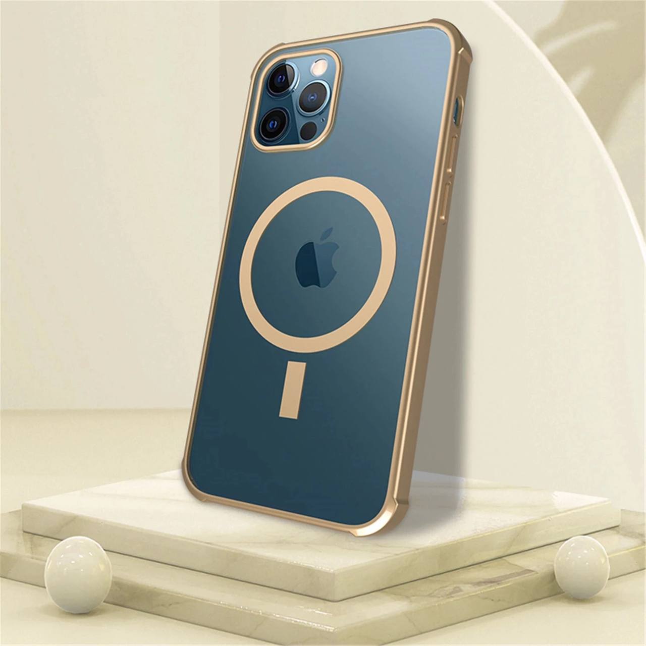 iPhone 12, 12 Pro & 12 Pro Max Protector TPU MagSafe de lujo