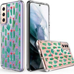 Samsung S21 Plus |Protector doble capa mirror floral cactus