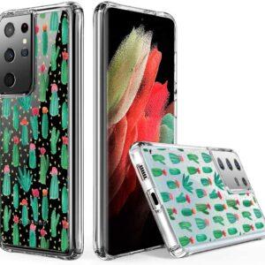 Samsung S21 Ultra |Protector doble capa mirror floral cactus