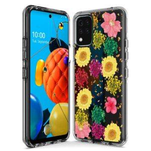 LG K42  |Protector doble capa mirror floral