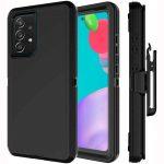 Samsung A52 & A72 - Protector defender 3 capas+ clip negro