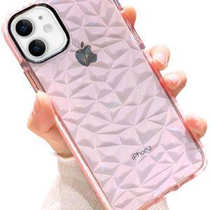 iPhone 12 & 12 Pro | Protector TPU  Diamond Geometrico rosa