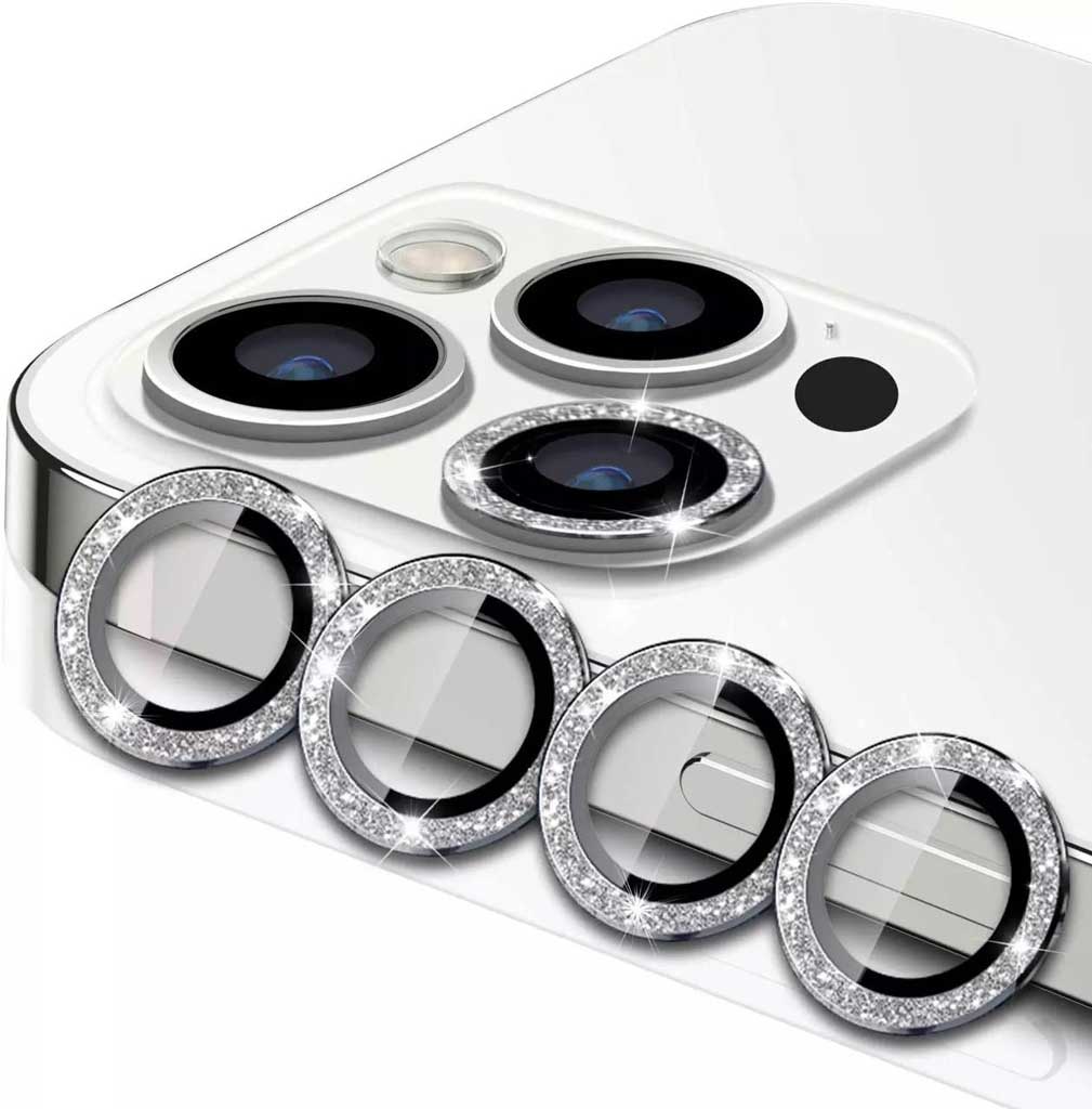 Kucheed Protector de lente de cámara para iPhone 11, vidrio templado  individual cubierta de lente de cámara, círculo de anillo de metal para