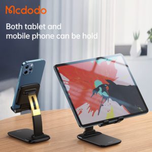 Soporte de metal plegable de teléfono para iPhone y iPAD, serie Pro - negro