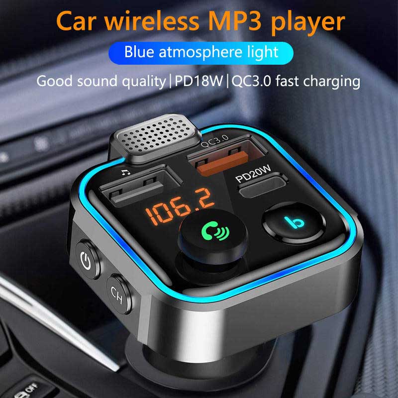 Comprar Adaptador Bluetooth 5,3 para coche, receptor de Audio magnético  inalámbrico, reproductor MP3, Adaptador manos libres para coche, modulador  de Radio auxiliar LED de 3,5mm