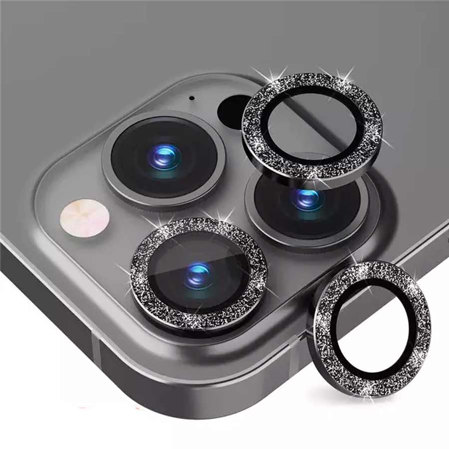 Protector de lente de cámara de diamante para iPhone 13 Pro Max,12 Mini /  11 Pro series HD claro vidrio templado protección de pantalla de aleación  de ajuste completo
