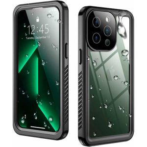 iPhone 13 Pro Max – Protector impermeable con protector de pantalla integrado, a prueba de polvo, a prueba de golpes