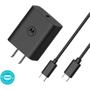Motorola cargador original 30W turbopower cable USB C negro