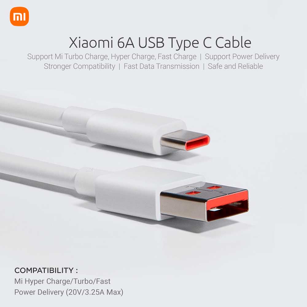 El cable USB-C original de 10 pies funciona para Xiaomi Mi 7 con carga  rápida y transferencia de datos. (blanco 3M)