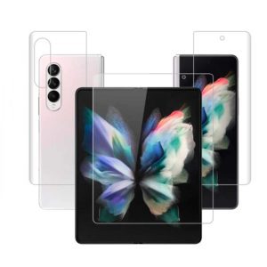 Samsung Galaxy Z Fold 4 - Protector de pantalla 360 HD Hidrogel, suave, antiarañazos
