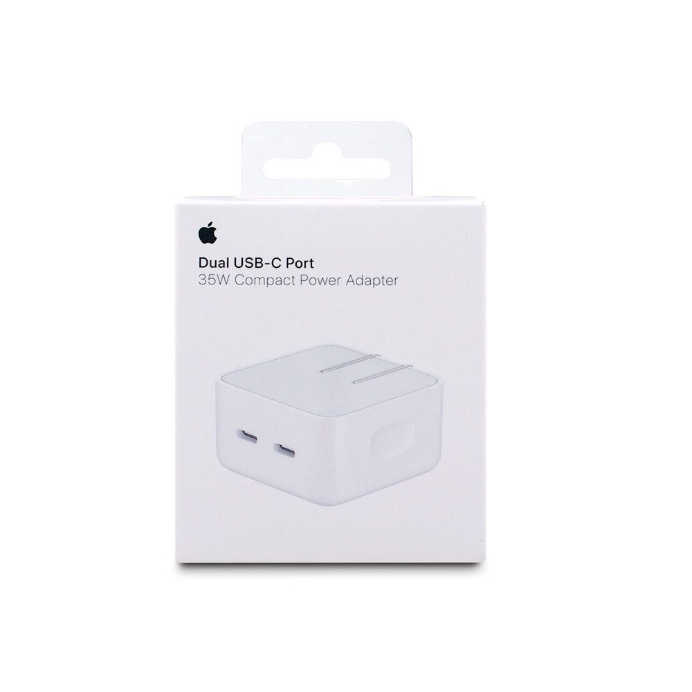 Cubo Doble Cable Tipo C Compatible iPhone 35w Carga Rápida Blanco