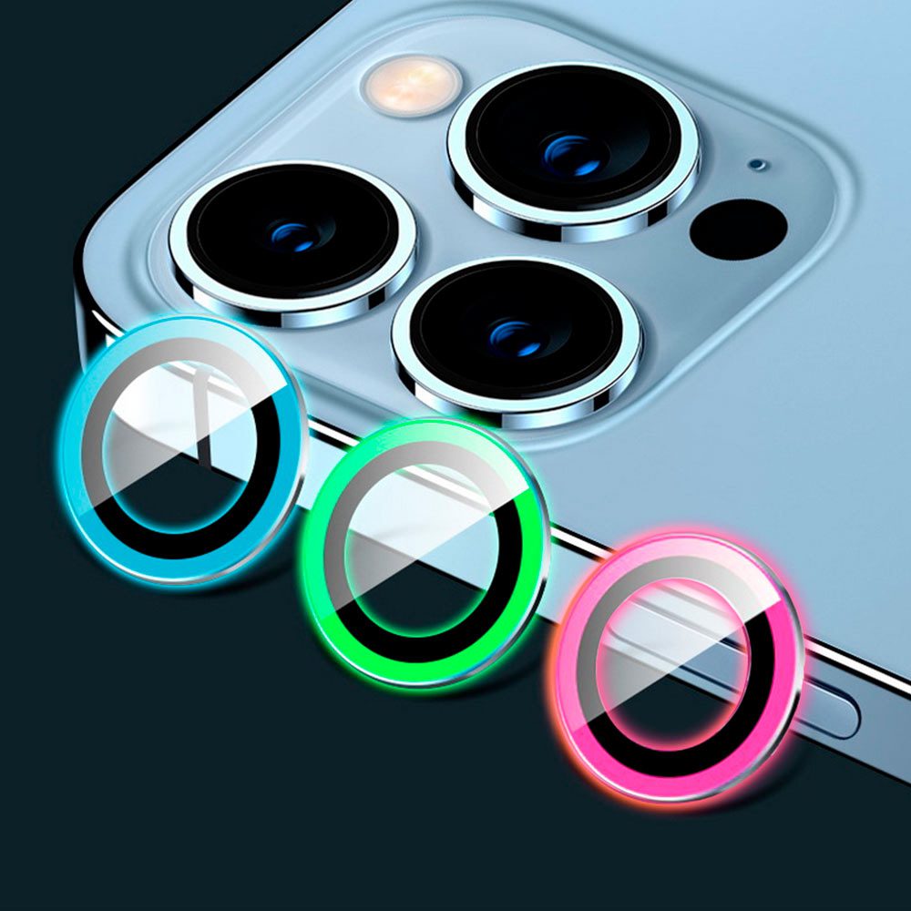 3 x Protector Pantalla Vidrio Templado para Lente de Camara iPhone 13 14 15  Pro