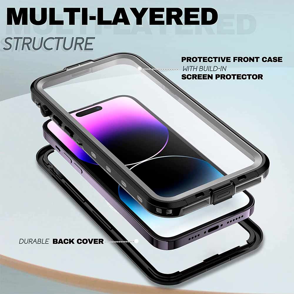 YOUNGKIT Funda magnética diseñada para iPhone 14 Pro Max, protección  completa, militar, a prueba de golpes, translúcida, mate, carcasa trasera  dura