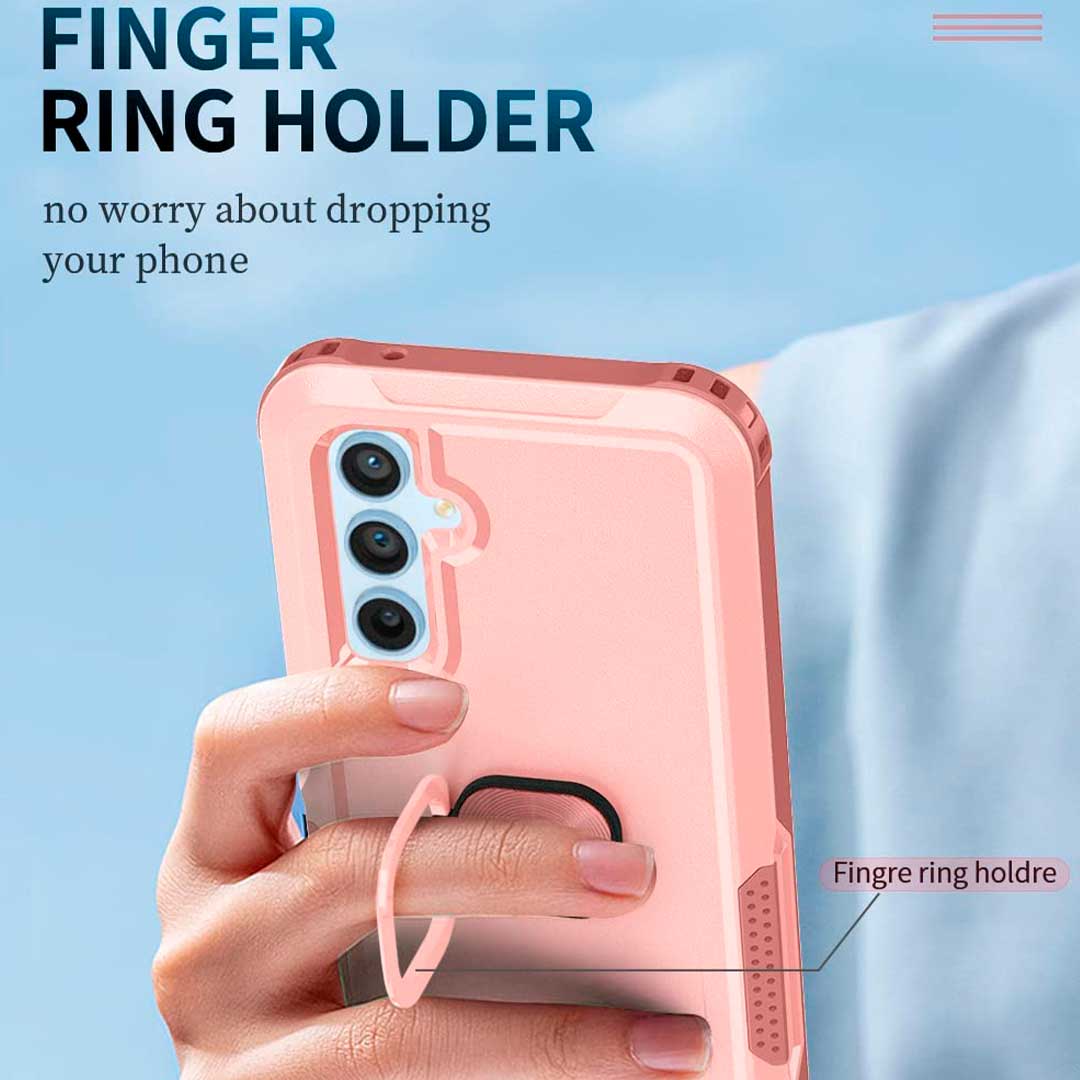 Samsung Galaxy A54 - Protector de doble capa con anillo giratorio serie  flamante