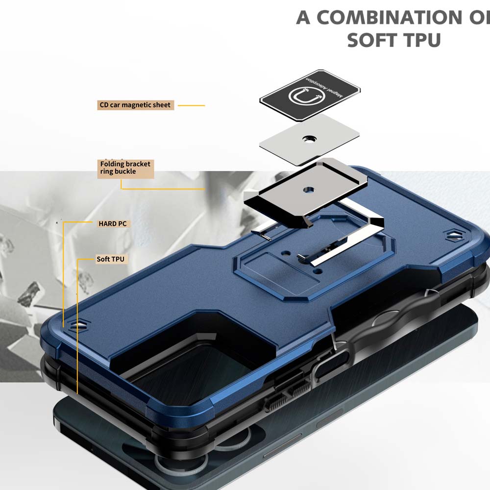 Xiaomi Poco X5 Pro 5G - Protector fuerte soporte giratorio mas cubierta de  cámara, serie gladiador
