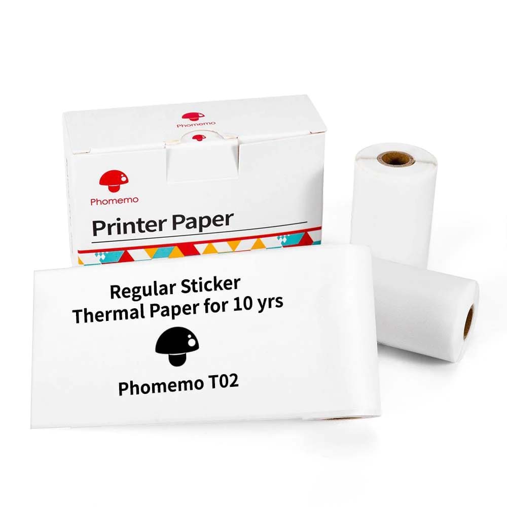 Phomemo – Papel para mini impresora de sticker T02 (3 rollos