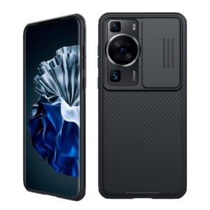 Huawei P60 Pro - Protector Nillkin camshield pro con cubierta de cámara, textura antideslizante