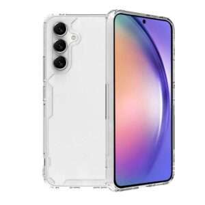 Samsung A54 - Protector Nillkin Nature, grado militar, a prueba de golpes, no amarillea, círculo magnético integrado, transparente