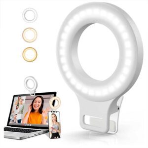 Anillo de luz led selfie portatil para teléfono diferentes tonos de luz, recargable XJ-34