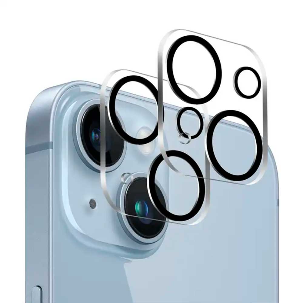 iPhone 15 & 15 Plus - Protector de vidrio templado 9h para lente
