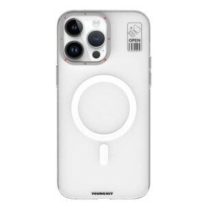 iPhone 15 Pro Max - Protector transparente con soporte incorporado, compatible con magsafe serie Youngkit Hermit Bracket