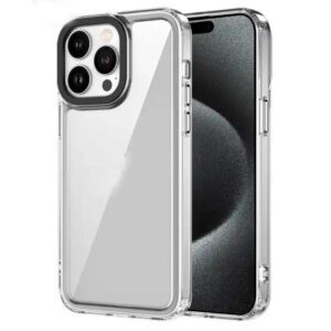 iPhone 15 Pro Max - Protector airbag acrilico transparente TPU anti golpes serie cripto