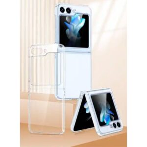 Samsung Z Flip 5 - Protector rígido transparente antiamirilleo, serie ginga claro