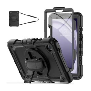 Samsung Tab A9 - Protector resistente de triple capas con protector de pantalla y soporte de mesa, serie blindaje