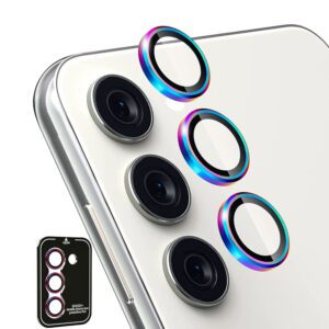 Samsung A55 – Protector de vidrio circular para lente de cámara multicolor