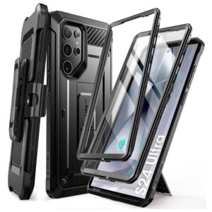 Samsung S24 ultra – Protector completo Supcase UBPro aprueba de golpes más clip para cinturón - Black