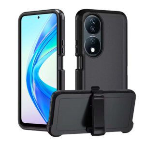 Honor X7B - Protector fuerte a prueba de golpes con Clip incluido serie defender