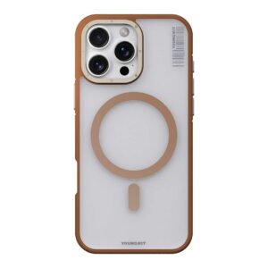 iPhone 16 Pro Max - Protector magnético resistente a golpes, con tecnología anti grasa perfecto para trabajo, serie Rock Sand