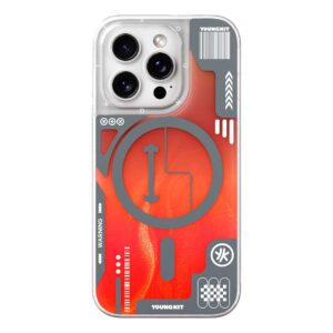 iPhone 16 Pro Max - Protector color cósmico escarchado compatible con carga inalámbrica, Youngkit Galaxy series